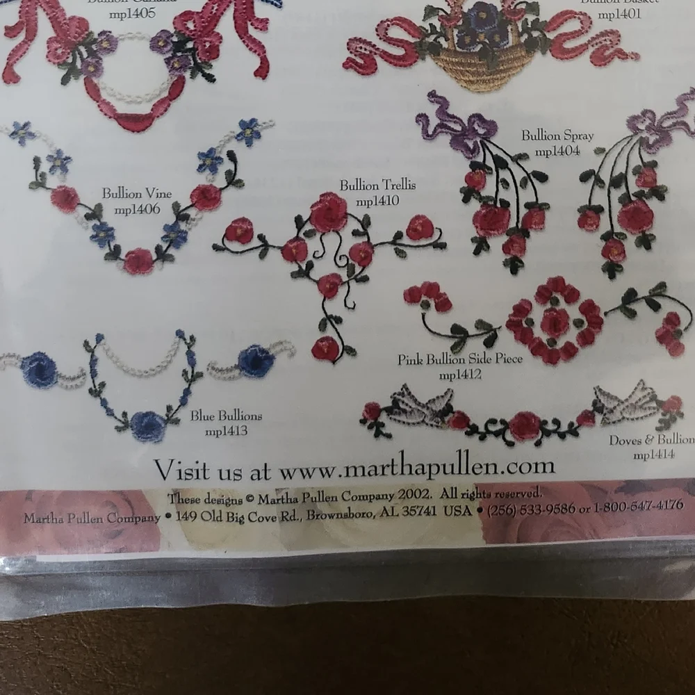 Martha's CD Bullion Rose's Collection 21 Machine Embroidery Designs - Picture 5 of 5